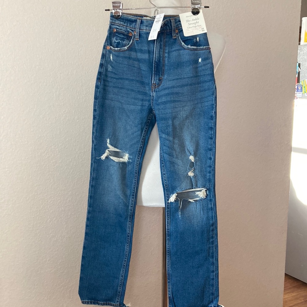 Abercrombie and Fitch The Ankle Straight jeans Sz 00 junior
